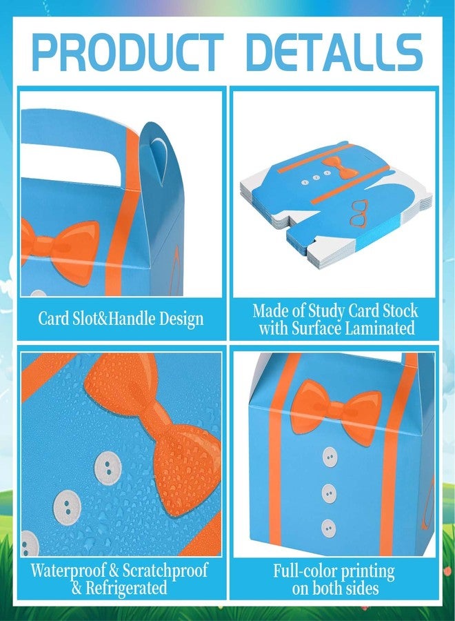Bolsome 16 Pack Orange Blue Party Favor Boxes Blue Orange Cartoon Paper Treat Boxes for Birthday Party Baby Shower Party Supplies - Image 5